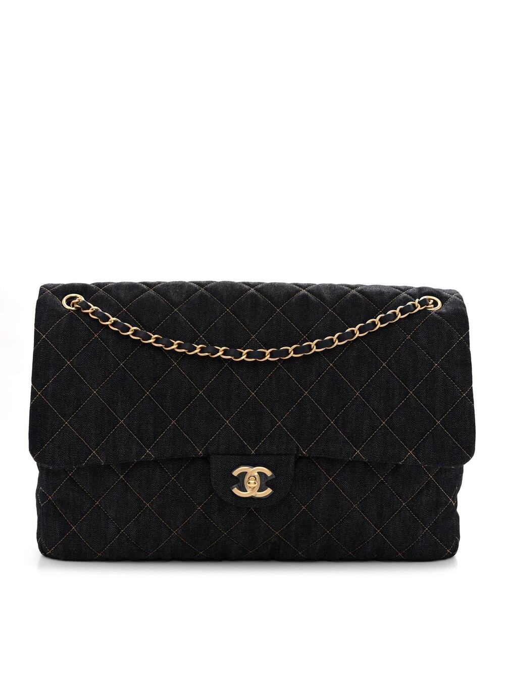 Chanel Denim Quilted Xxl Travel Flap #367078C10B
